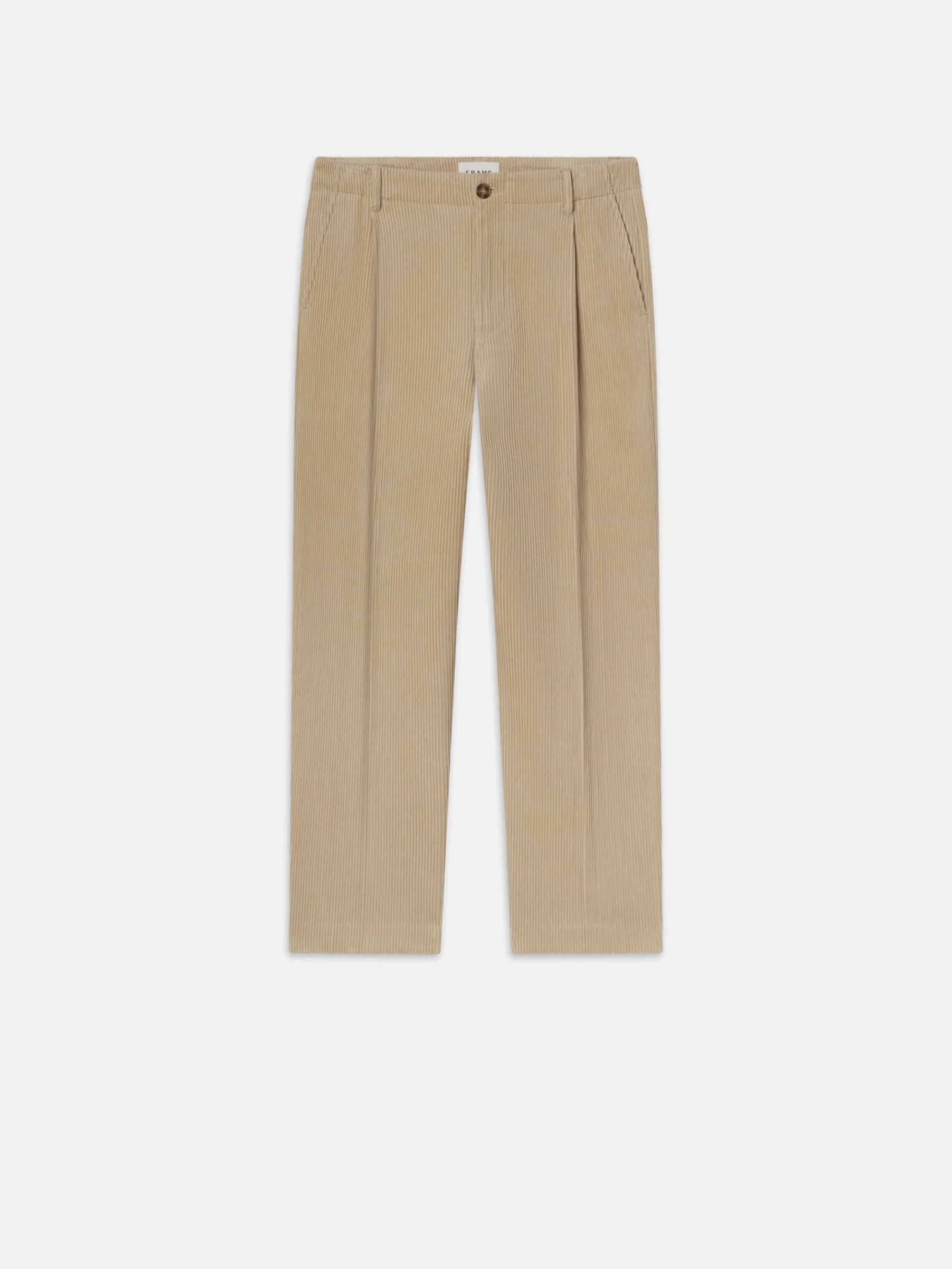 FRAME Tapered Pleated Trousers in