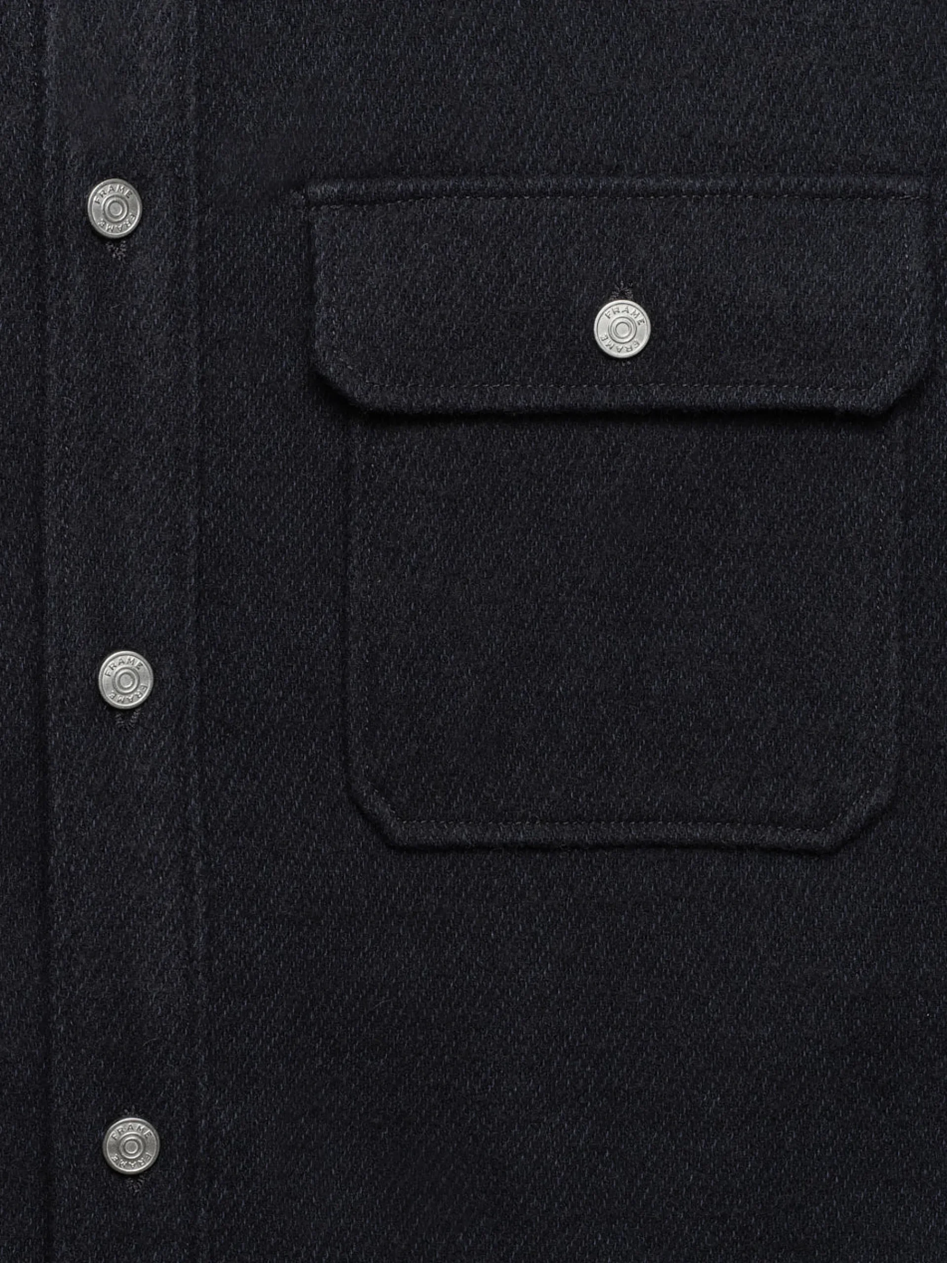 FRAME Textured Overshirt Jacket in Dark Navy