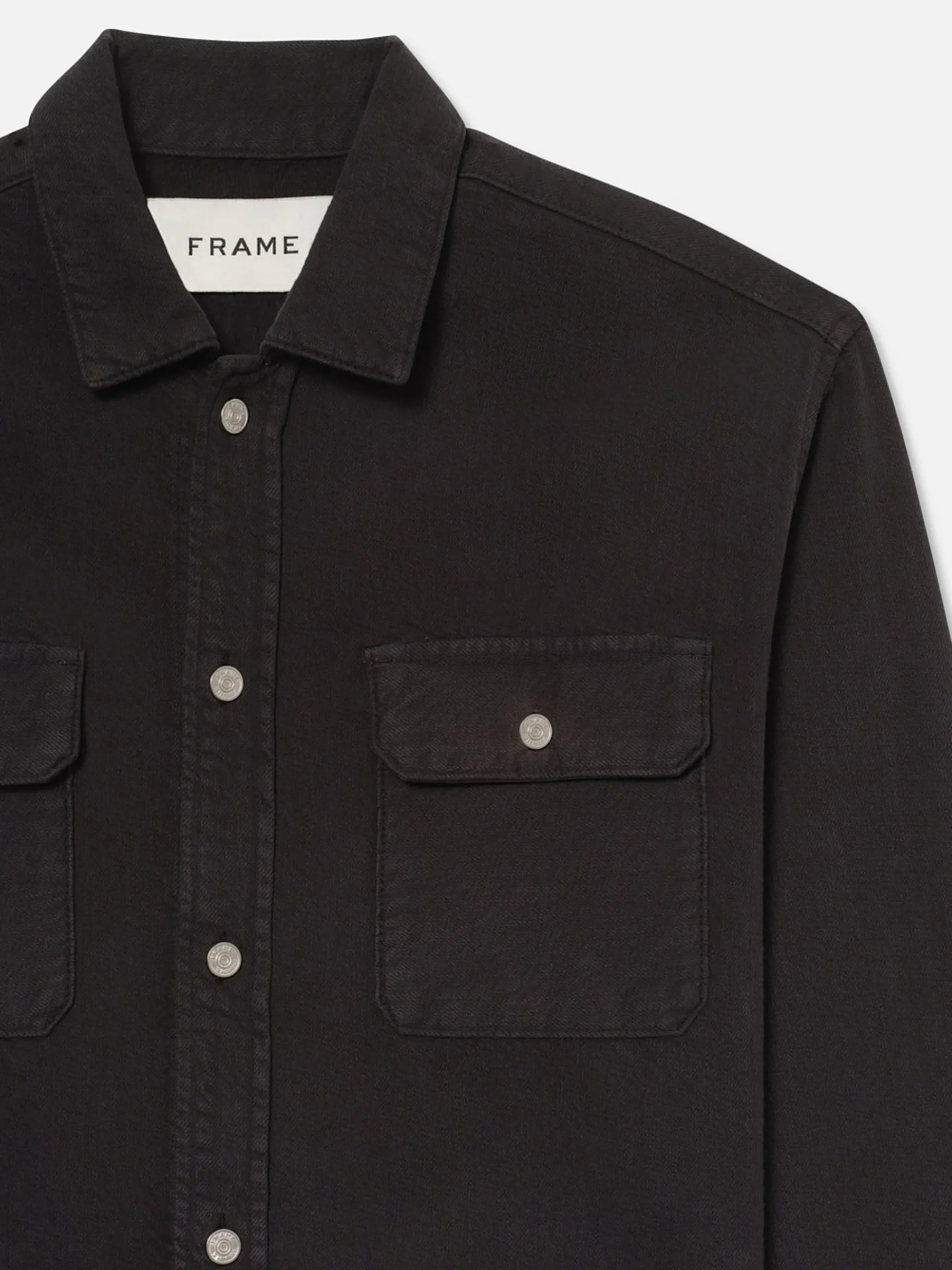 FRAME Textured Terry Overshirt in