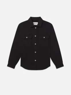 FRAME Textured Terry Overshirt in