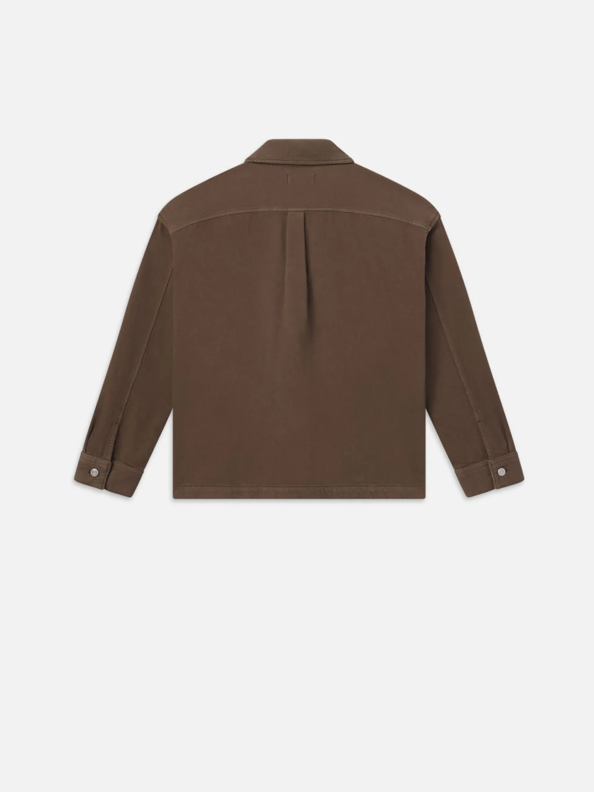 FRAME Textured Terry Relaxed Shirt in Soft Mocha