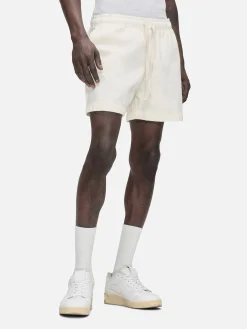 FRAME Textured Terry Short in Off White