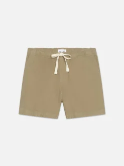 FRAME Textured Terry Short in Dark Beige