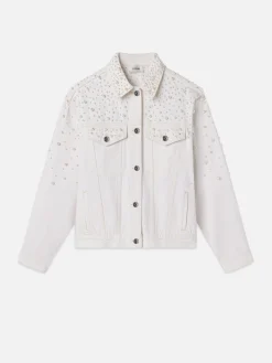 Women FRAME The Atelier Pearl Jacket in Au Natural Clean