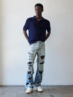 FRAME The Boxy Jean in Lagoon Rips