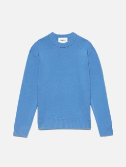 FRAME The Cashmere Crewneck Sweater in Bright Blue