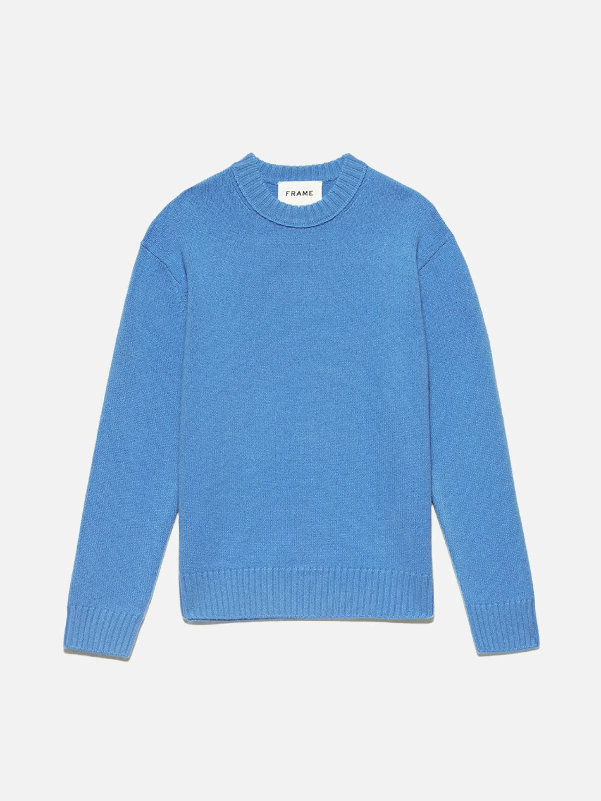 FRAME The Cashmere Crewneck Sweater in Bright Blue