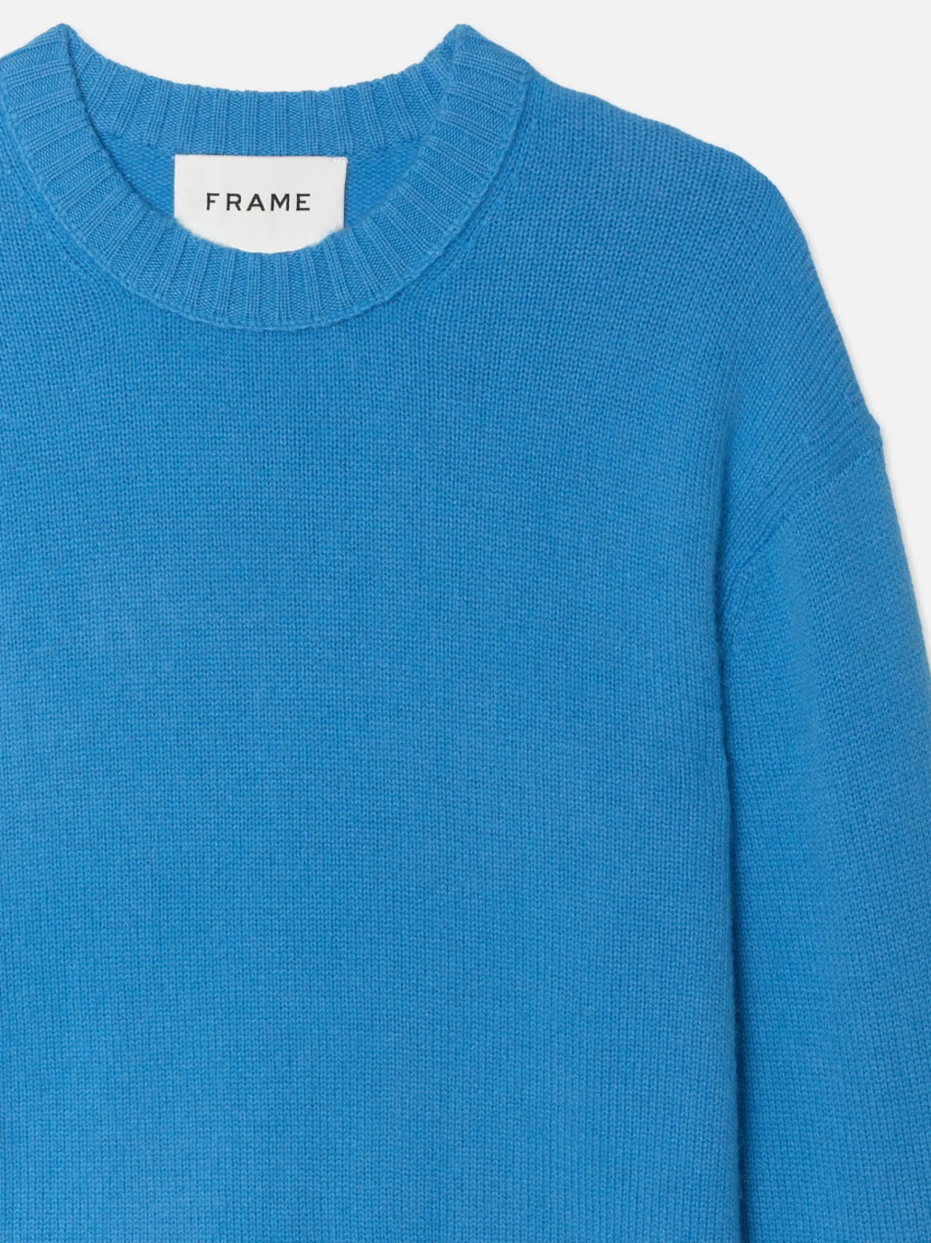 FRAME The Cashmere Crewneck Sweater in Pop Blue