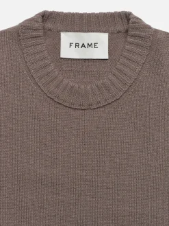 FRAME The Cashmere Crewneck Sweater in Dry Rose