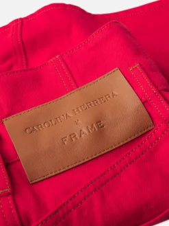 Women FRAME The Corset Mini Skirt in Herrera Red