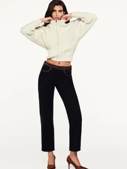 Women FRAME The Equestrian Straight in Trouble Suede