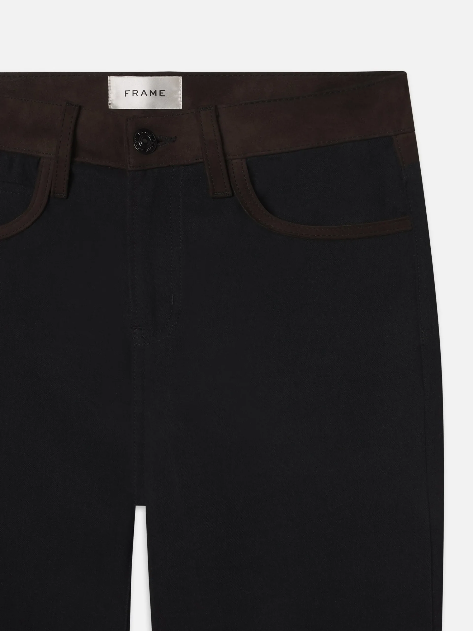 Women FRAME The Equestrian Straight in Trouble Suede