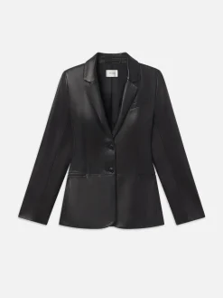 Women FRAME The Femme Leather Blazer in