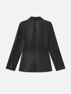 Women FRAME The Femme Leather Blazer in