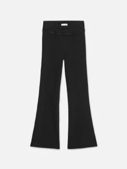 Women FRAME The Jetset Crop Mini Boot Pintuck in Sheen Noir