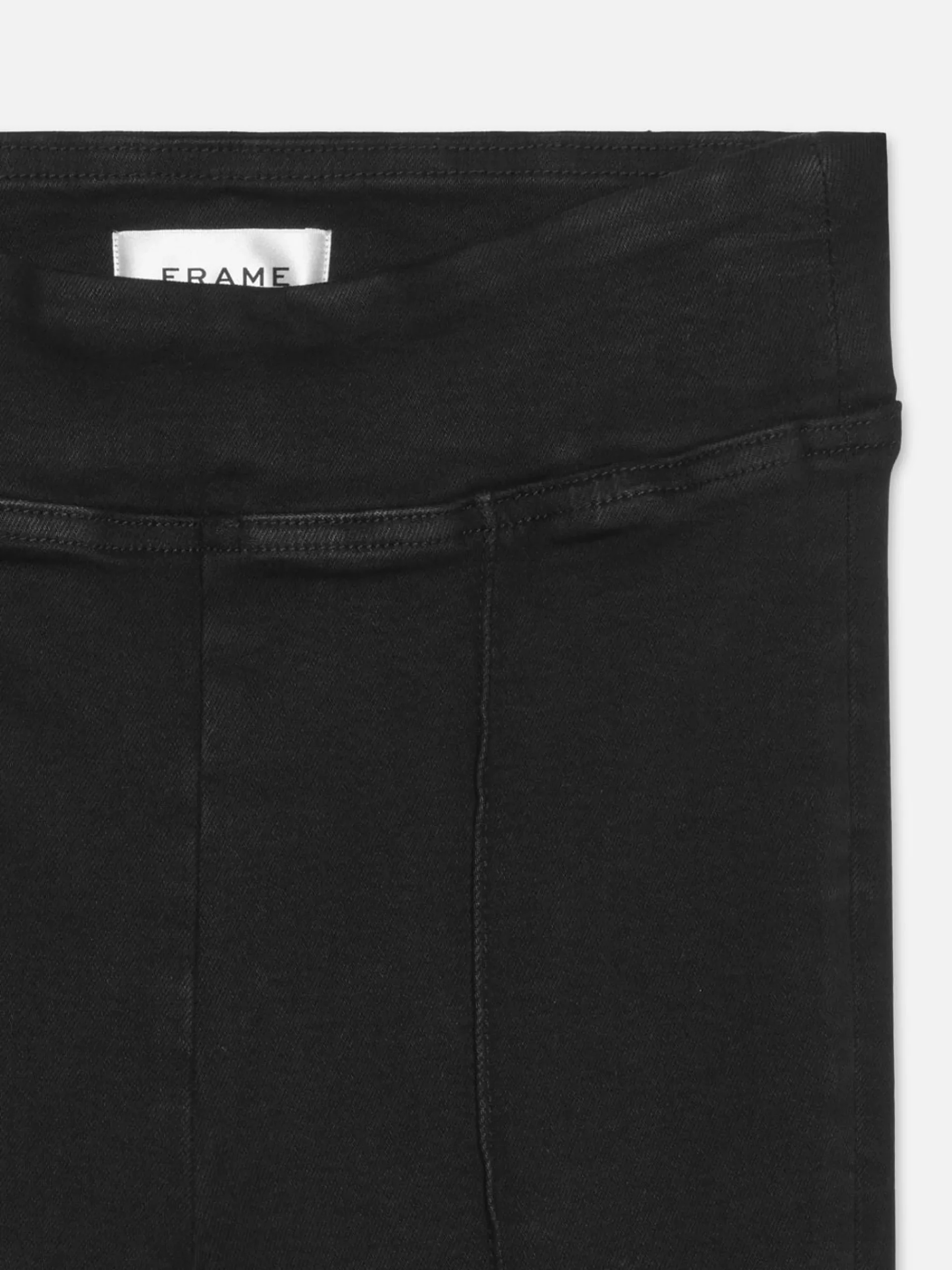 Women FRAME The Jetset Crop Mini Boot Pintuck in Sheen Noir