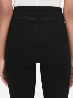 Women FRAME The Jetset Flare in Sheen Noir