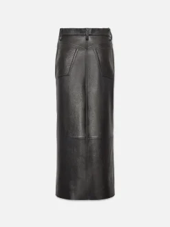 Women FRAME The Leather Midaxi Skirt in