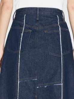 Women FRAME The Patchwork Midi Skirt in