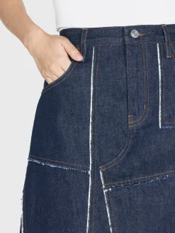 Women FRAME The Patchwork Midi Skirt in