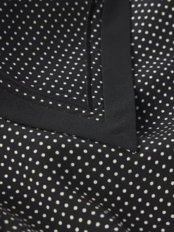 Women FRAME The Polka Dot Sailor Blouse in Black Multi