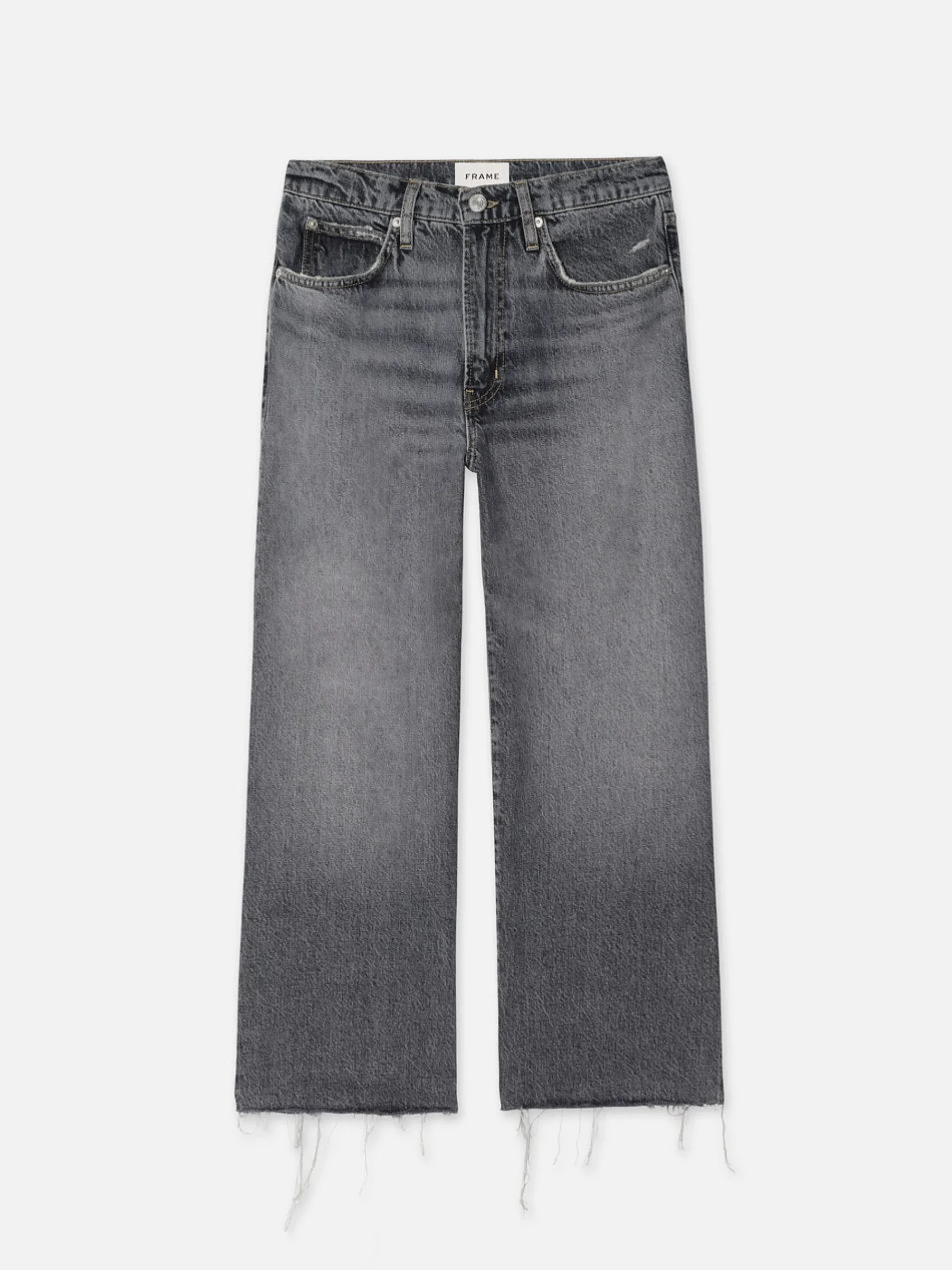 Women FRAME The Relaxed Straight Raw Fray in