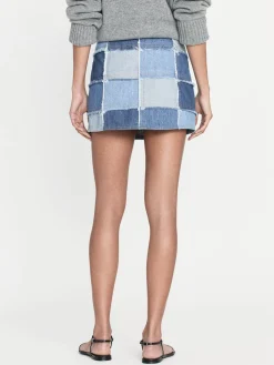 Women FRAME The 70's Patchwork Mini Skirt in Road Trip