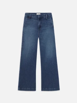 Women FRAME The Tailored Denim Trouser in