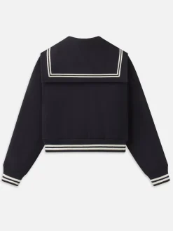 Women FRAME The Varsity Jacket in Navy Multi