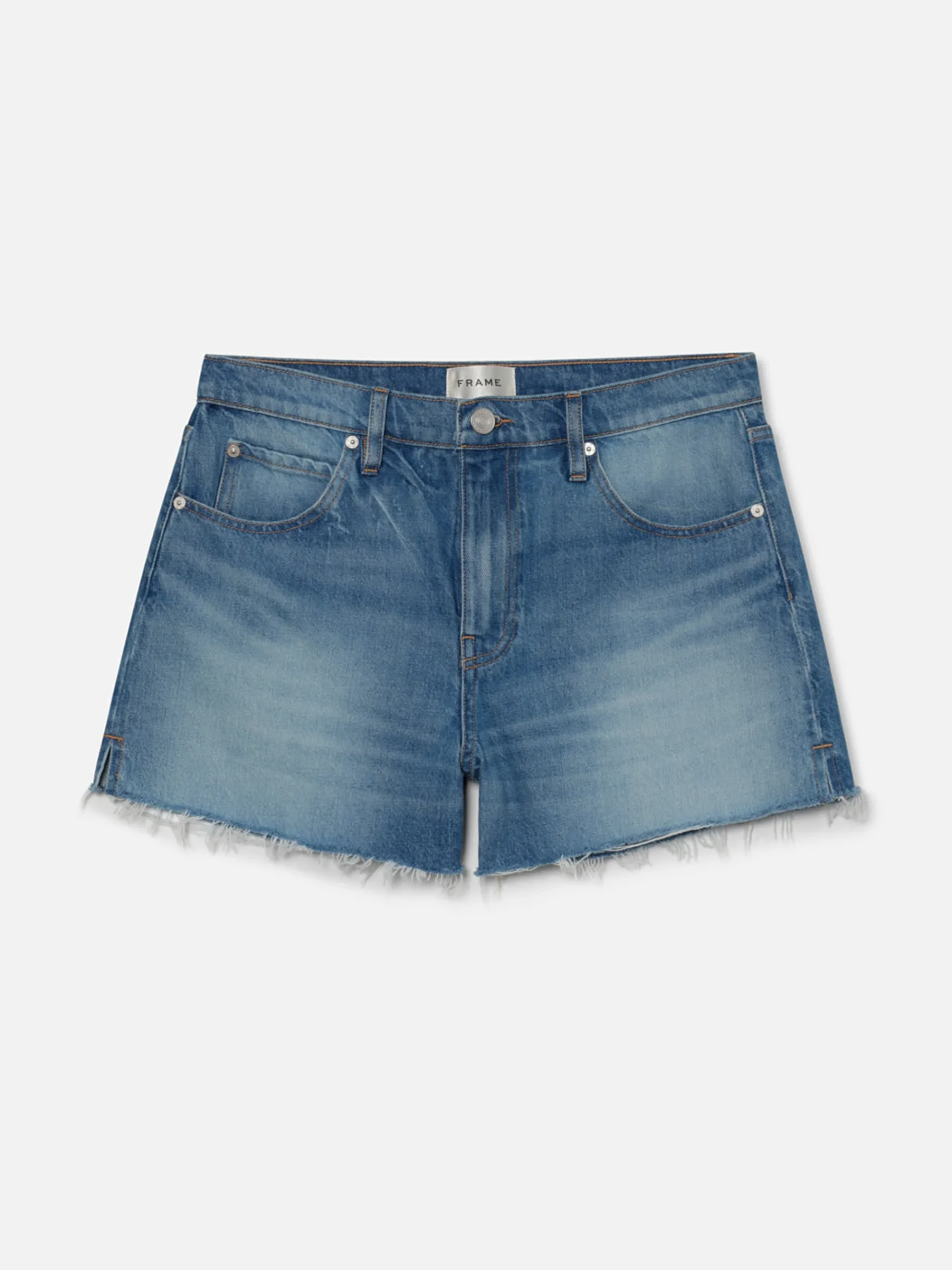 Women FRAME The Vintage Relaxed Short Raw Fray in