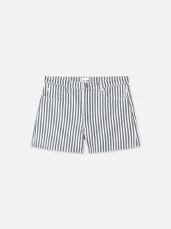 Women FRAME The Vintage Relaxed Short in Seaport Stripe