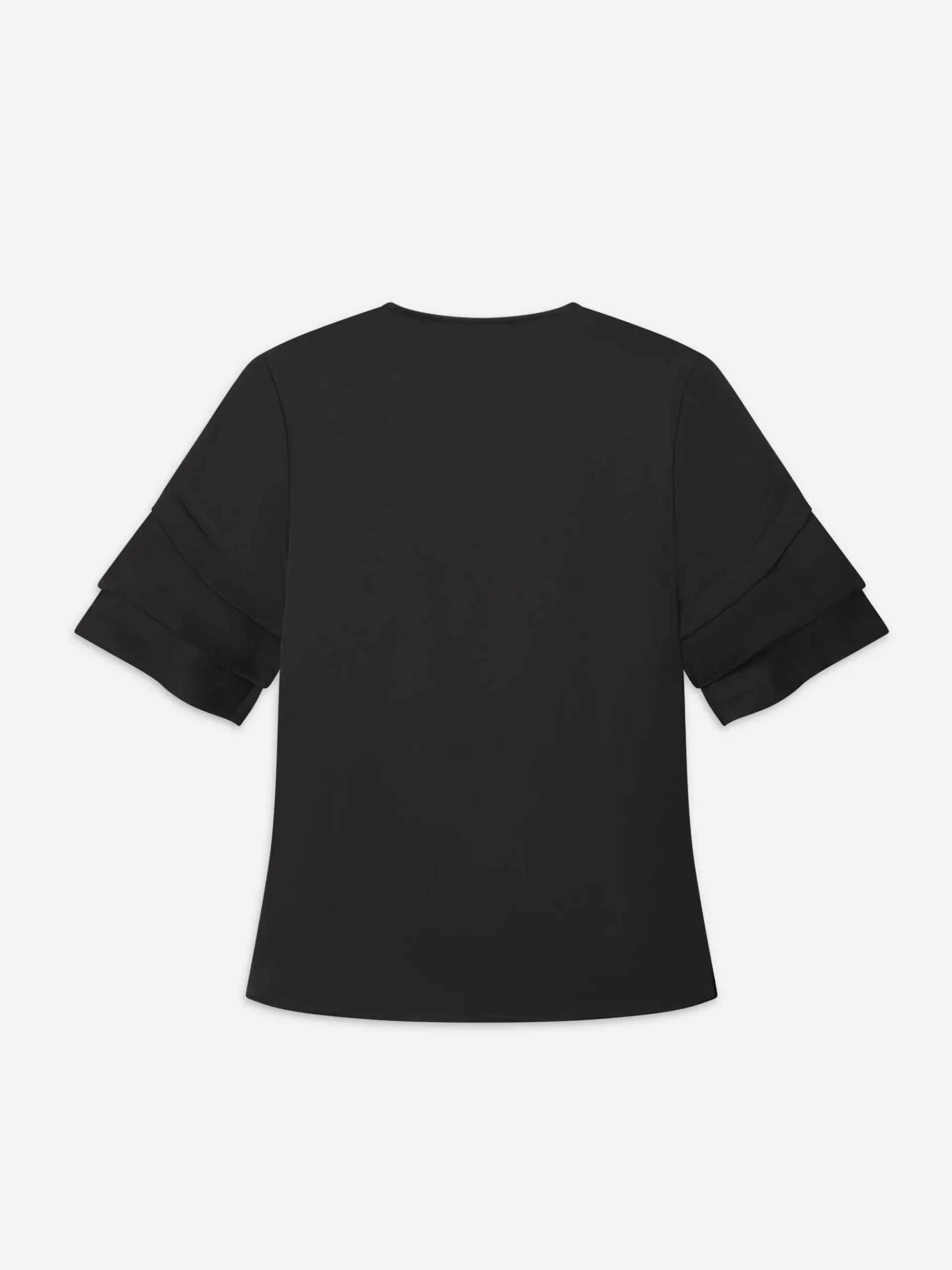 Women FRAME Tiered Ruffle Short Sleeve Blouse in