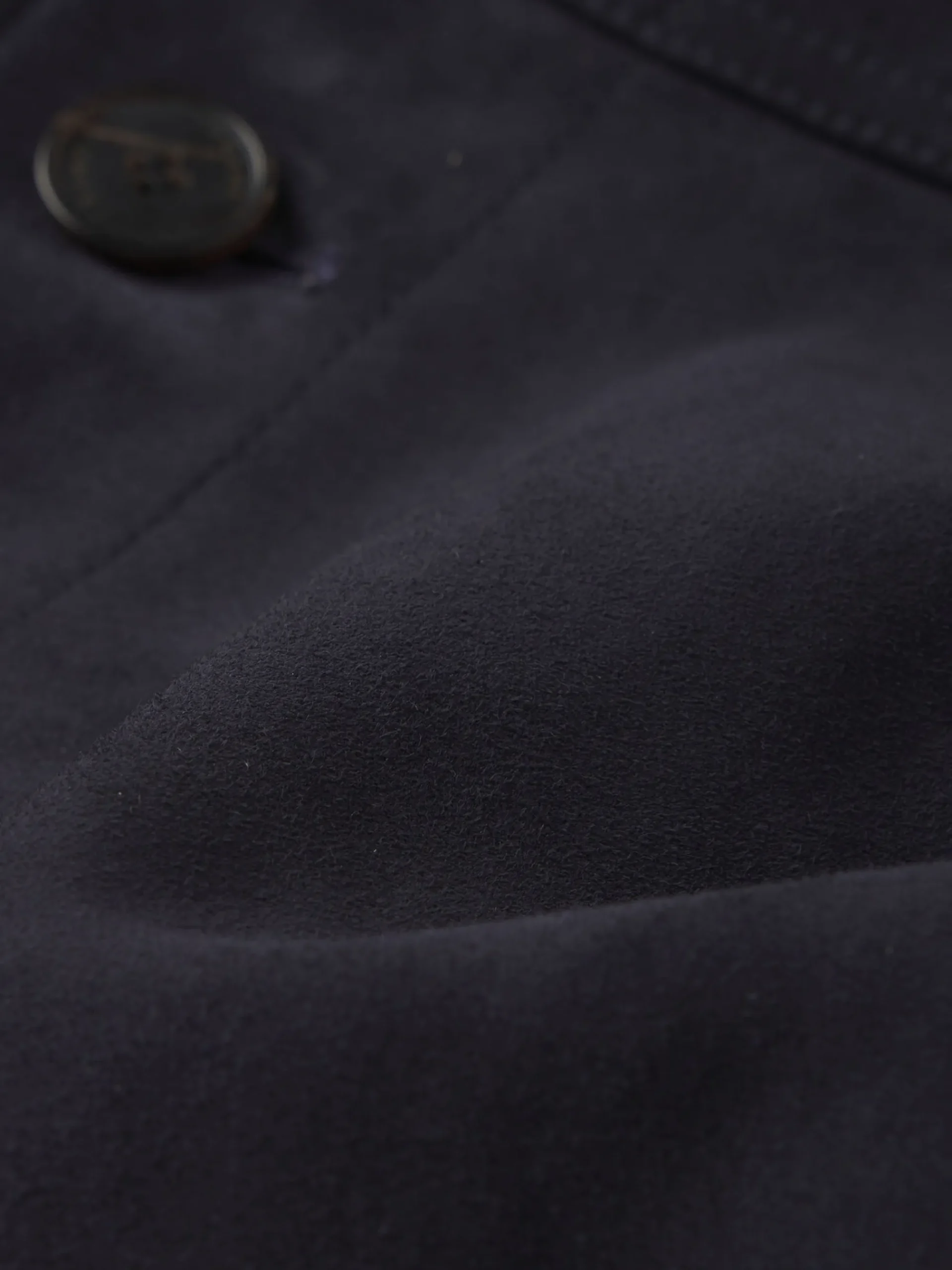 FRAME Unlined Suede Chore Coat in Dark Navy