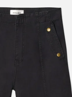 Women FRAME Utility Barrel in Washed Black