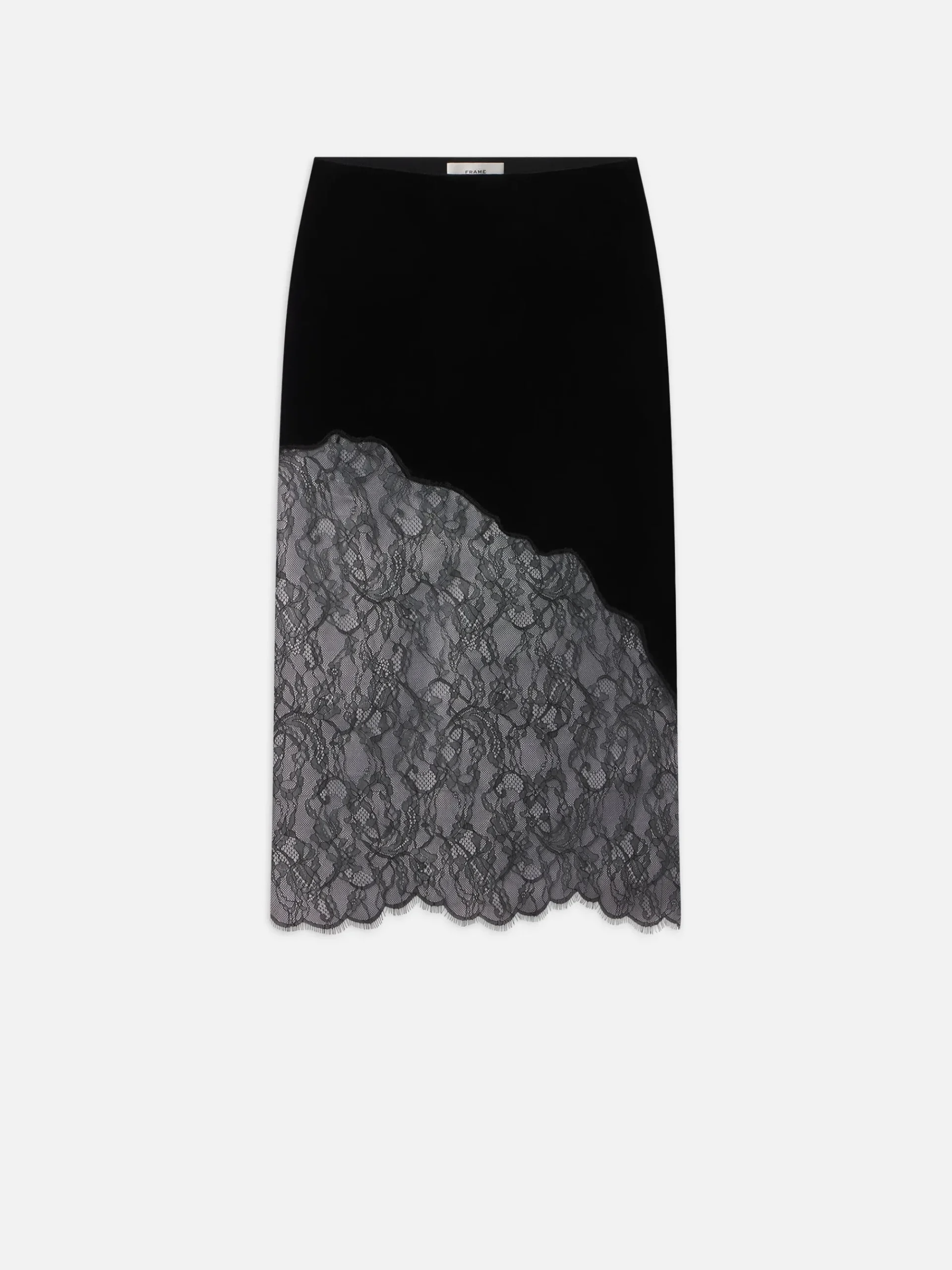 Women FRAME Velvet Lace Skirt in