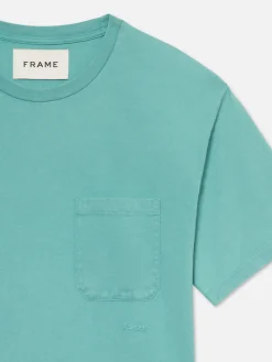 FRAME Vintage Tee in Aqua Blue