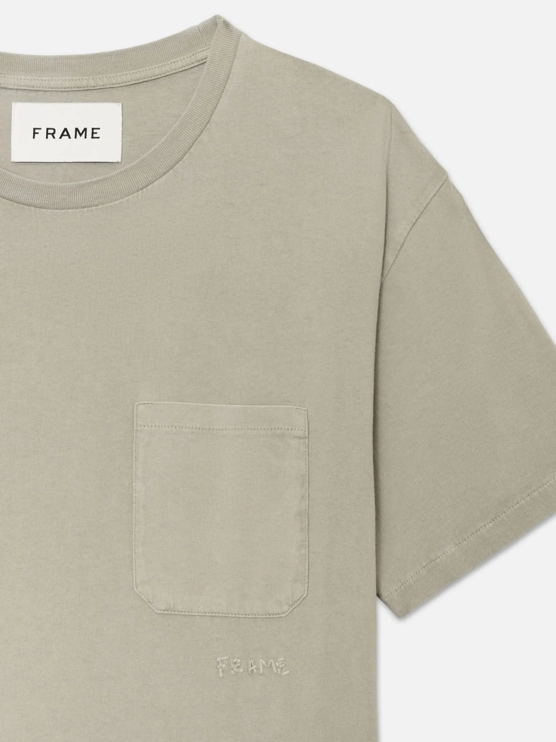FRAME Vintage Tee in Vintage Smoke Beige