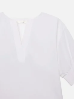 Women FRAME V-Neck Popover Top in