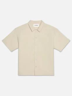 FRAME Waffle Textured Short Sleeve Shirt in