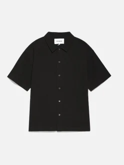 FRAME Waffle Textured Short Sleeve Shirt in