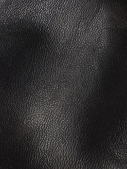 FRAME Washed Leather Pant Trousers in Black Washed