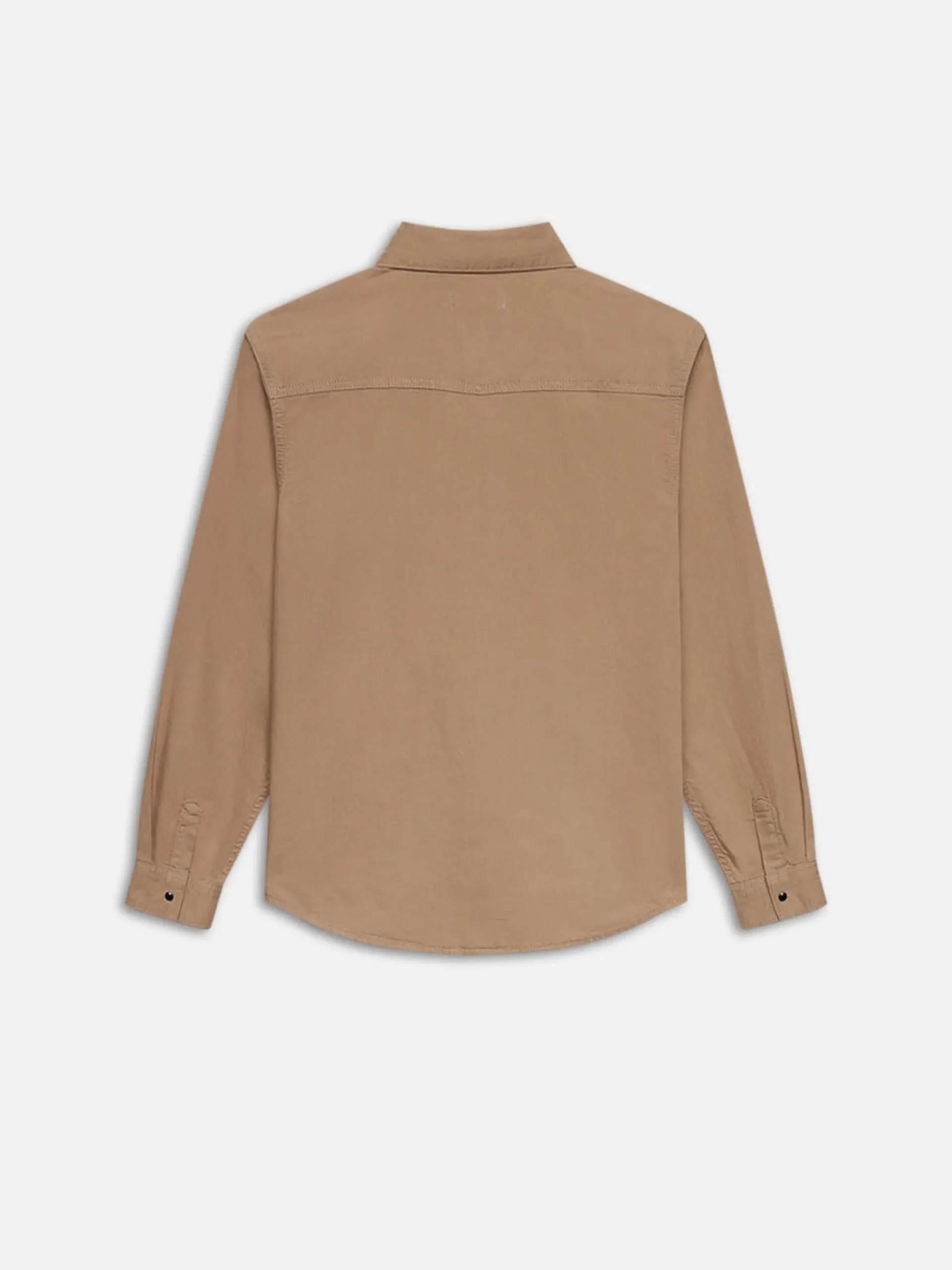 FRAME Western Denim Shirt in Dark Beige