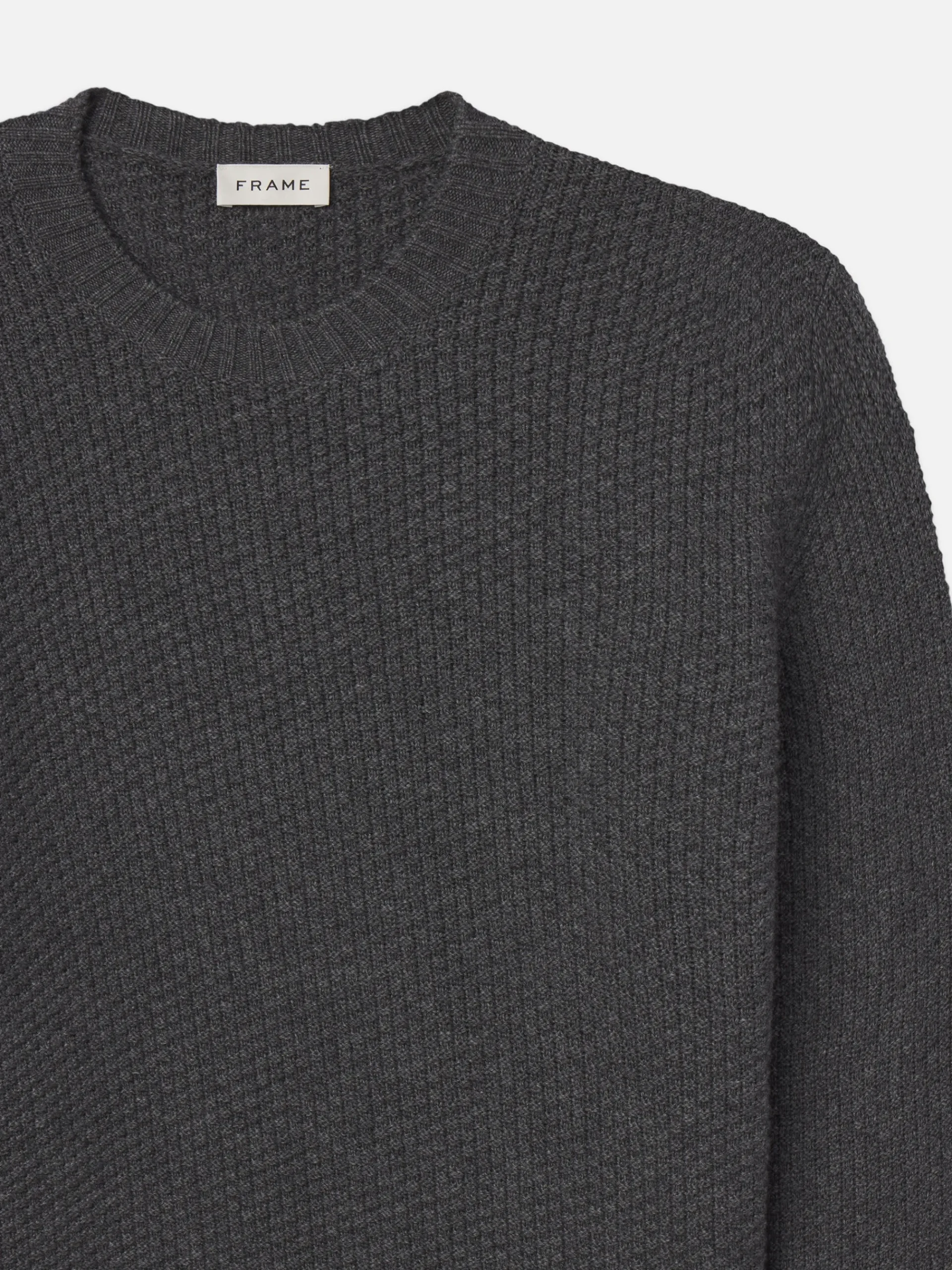FRAME Wool Cashmere Textured Sweater in